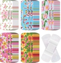 120 Pcs Fabric Adhesive 灵活带状散装布局 各种花样和图案 小彩色 漂亮带状布局 配以非棍棒 Pad 3 x 1英寸 切伤性散装布局 女性(花旗)