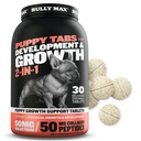 BULY Max 2-in-1 小狗维他命 - 30张小狗发展和生长的可菜板 - 小狗治疗,小狗维他命和补充小狗和大毛小狗 - 可用作食物Toper