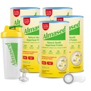 Almased QQ 高蛋白摇摆 QQ 食用替换 摇摆瓶 体重损失的食用替换 粉(Vanilla Flavor,5罐17.6 oz + Scoop)