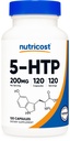营养成本5-HTP 200mg, 120 蔬菜卡普尔(5-Hydroxytryptophan) - 非 GMO & Gluten Free