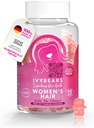 IvyBears 女性发素维生素Gmmies 配有复合生物素,柯拉根,叶酸,维生素B7,以及Keratin 换发素,皮肤和钉子 - Vegan 发素生长和100%维生素Boost - 60个计数,1个月供应量.