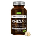 Igennus Advance rTG Omega-3 IFOS认证野生鱼油和维生素D3,每天1天,脂肪酸EPA & DHA,快动作Triglyceride Form, Ultra Pure & Non-GMO,60软胶