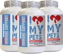 我爱我的PETS LLC 猫心补品 - CAT Immune支持 - 助推 - 健康补品 - 猫皮补品 - 180 Treats (3瓶)