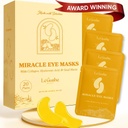 LE GUSHE Gold Under Eyes Patches for Puffy Eyes and Dark Circles (20 Pairs) - 用蜗牛穆辛液化Collagen Under Eyes - Soothing Puffy Eyes for Women & Men - 新娘礼物