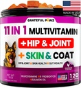 狗多维他明可与Glucosamine-狗维生素和辅料,狗的高级和小狗多维他明-Pet Chondroitin Hip和联合支持健康,Immune Boster,皮肤,心脏,Probiot
