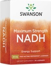 Swanson 最大力量 NADH - 快速行动辣椒薄荷Lozenges促进脑健康与能量支持 - 维生素 B3 复合酶 帮助对抗胖子 - (30片,每片20mg) 1 Pack