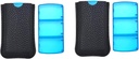 VOFOON 小药丸组织者 3 Times a Daily 2 Pack, Purse Pocket的旅行药丸盒,3 Competment Portable Medicine Vitamin case,鱼油盒,补充盒