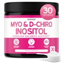 Myo-Inositol & D-Chiro Inositol 补充粉剂(2050mg per service Ideal:40:1 比率 Myo Inositol,30 日供应) 女性和奥华人健康荷尔蒙平衡 - 第三方测试,Vegan和美国制造
