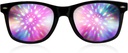 GloFX 黑框架 Halo Diffraction Glass – Halo 光线效应激光瞄准镜, Raves 和 Festival 的持久和灵活