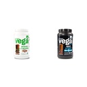 Vega蛋白与绿素蛋白粉,巧克力 - 20g 植物基蛋白质+ & Premium 运动基蛋白蛋白蛋白粉,Vegan,非转基因蛋白,Gluten Free Plant 基于