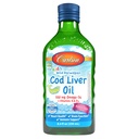 Carlson - Kid's Cod Liver Oil, 550 mg Omega-3s, 维生素A & D3, 野挪威, 泡泡胶, 250 mL