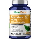NusaPure Polypodium Nicotinamide 10:1 提取物,240毫克当量到每只Veg Caps2,400毫克 - 150个计数(非GMO,无豆类,生物丙烯)