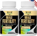 男性生育率补充,男性产前维生素 -- -- Optimal Sperm计数,运动力和强项,2000MG 男性生育率补充,Maca根用于构思 -- -- 包数2