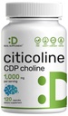 Cidicoline CDP Choline, 1000mg per service, 120 Capsules – extrastrong Choline 补充 – Nootropic B 维生素属性 – 促进脑健康,记忆,和焦点 – 非GMO