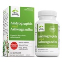 Terry Natural Andrographis和Ashwagandha -- -- 免疫系统支助补编 -- -- 支持应对能源和健康压力 -- -- 能源支助补编 -- -- 60 Capsules(60名服务员)