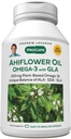 ANDREW LESSMAN Ahiflower Omega-3 配属GLA - 120 软胶 - 唯一平衡的,植物基的基本Omega-3脂肪酸源. 无胃气逆,污染物或水星. 容易吞下来
