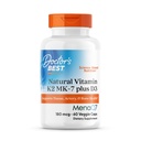 医生最佳天然维生素K2 MK-7 Plus D3,支持组织,动脉,和骨健康,非GMO,Gluten Free, Soy Free,蔬菜60 Vegie Caps