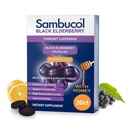 Sambucol 黑色长莓喉咙 Lozenge - 含有维生素C,锌和蜂蜜的 Sambucus Elderberry Lozenges, 帮助Soothe a scratchy喉咙, 高抗氧化剂, Gluten-Free - 20 计数