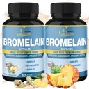 有机Cadane 2 包 60 caps of Bromelain Capsules, 配有 Bromelain, Quercetin, 长老莓, 姜, Echinacea, 蒜, 黑辣椒