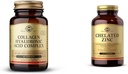 SOLGAR Collagen Hyaluronic Acid Complex, 30 片 - 水解Collagen Type 2 - 帮助 & Chelate Zinc, 250片 - 健康皮肤的锌 - 支持细胞生长和DNA形成