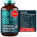 Fadogia Agrestis和Tongkat Ali补编 -- -- 600mg Fadogia Agrestis for Men, 500mg Longjack Tongkat Ali, Ashwagandha Maca Fenugreek 综合体 -- -- 肌肉力量、能源、木质支持 -- -- 120卡普勒