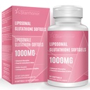 Liposomal Glutathione Softgels 1500MG, 减少Glutathione 补充维生素C,更好的吸收,非GMO 强抗氧化剂用于健康老龄化,解毒,免疫健康,60软胶