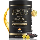 8-in-1 Quercetin with Bromelain Gummys 1000mg, 高概率有机Quercetin 补充 锌和维生素C, 老年莓, 季节性健康与免疫支持, Vegan, 无糖, 120 Gummys