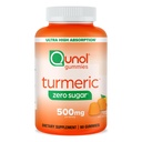 Qunol 零糖图尔姆葡萄酒,Gummy 配有500mg Turmeric Curcumin,联合支持补充剂,超高吸附图尔姆葡萄酒,蔬菜,Gluten Free, 90 Counter