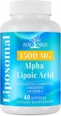 Fogoro Alpha Lipoic Acid 1500 mg-Liposomal ALA 细胞能生产补充剂,Lipid代谢,Free Rightial Scavenger,60 软胶