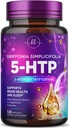 5-HTP补充剂 - 每服200毫克 - 来自Griffonia Simplicifolia的超强5HTP - 支持休息,自然平静和脑健康 - 5 Hydroxytryptophan - 美国瓶装 - 120卡普尔