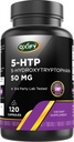 氧化5-HTP 5-Hydroxytryptophan 50 mg → 120 Capsules → Gluten-Free, Non-GMO → 在美国制造的补编