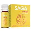 SAGA SURGE 有机能量射击 性能饮料 | Yerba Mate & Alpha GPC 补充 CoQ10, Turmeric & Mushrooms | Pre Workout Boost drink for Focus, 耐力和性能 | 2oz Peach Mango