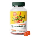 Megafood Vitamin D3 K2 Gummys - Vitamin D 5000 IU for Bone & Immune Health Plus 对最佳钙吸收的支持 - Peach Flavor, Pectin Based - 60 Vegetarian D3和K2 补充品,30种服务