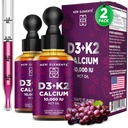 新元素 [2 Pack] 液体维生素 D3 K2 与成人钙一起下降 ===========================================================================================================================================================================================================================================