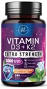 含有K2(MK-7)的维生素D - 维生素D3 5000IU(125mcg)