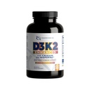 D3K2 与钙和生物全氟ine加固 - 5000 IU 维生素 D3 + 100 mcg 维生素 K2 MK-7 - 一日制公式,60 capsules
