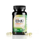 HealthA2Z® 维生素D3(5,000 IU)+ K2(MK-7) 用维尔京椰油(天然MCTs)制成 - 90 Softgels (Pack of 1) - 帮助钙吸收骨头、牙齿、毛和免疫健康