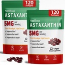 2Pack Astaxanthin 补充品 12mg - 眼,脑,皮肤和免疫支持的Astaxanthin Premium Astaxanthin,微藻源,240软胶