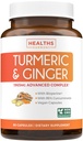 Turmeric和Ginger Supplement(非GMO) 1980mg Service - Turmeric Curcumin with Black Pepper Bioperine, Ginger Extract, 和 95% Curcuminoids Powder - Tummer 联合支助补编 - 90 Capsules