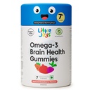 "小欢乐"Omega-3(DHA) "孩子的大脑"(Brain Gummys for Kids) 7-12年,30天包装. 工厂基于Omega-3的补编. 用Chicory root Fiber为古特健康制造. 多维塔明斯富. 没有糖。