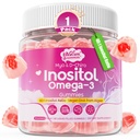 Myo-Inositol & D-Chiro 理想40:1, Inositol + Omega-3(3:1) Gummys, Hormone 平衡 女性QQ 糖 无糖 Inositol Gummys w/Omega 3 DHA:EPA(3:1), Inositol 补充循环健康, Vegan, 60 Ct