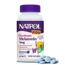 Natrol Kids FastSolve Melatonin 1 mg, 休息的饮食补充, 孩子们的睡眠药片, 60 糖无蓝光味的Melatonin 药片, 60日供应