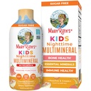 Kids Liquid Night Time Multiminal 由玛丽·鲁斯(Mary Ruth)的"骨质健康"(Bone Health)(Imune)功能(Immune 函数)(Bedtime Supplement)补充(Kids Vitamins)(Kids Vitamins) 镁(Vegan) 糖自由(Vegan) 30-180 服务(15.22 fl oz).