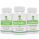 VitaMonk Matcha, 低剂量咖啡因和Theanine Bundle - 冷静, 聚焦能源, 没有焦点