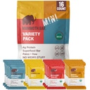 Mammoth Bar Mini - 我们的小型有机蛋白棒的品种包 - 用Premium Nuts & Egg White Protein制造 – 有机体 • Paleo • Gluten Free • GMO Free • Raw - 16个小型蛋白棒