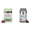 生活花园 蛋白质绿绿色巧克力有机体 22 Ounce & Organic Vegan 运动蛋白粉 巧克力 - 抗生素 BCAAs, 30g