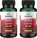 Swanson Alpha Lipoic Acid - 支持健康血压水平的天然补充剂,已经在正常范围内 - 促进碳水化合物代谢 - (120卡普尔,每包100毫克) (2包)