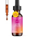 Pink Stork 液溶胶滴 – 5-MTHF 甲基folate B9 维生素 女性液溶胶酸替代品 – 产前福酸,非GMO,Vegan,亚语甲基folate 补充 → 2 fl oz