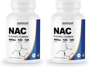 N-Acetyl L-Cysteine(NAC) 600mg, 120个蔬菜卡普尔-非GMO, Gluten Free, 蔬菜卡普尔(包2)