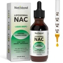 Liposomal Liquid NAC Drops, NAC 补充 N-乙酰Cysteine, NAC 600 mg 配有 Milk Tetle 和 Quercetin 用于成人和孩子,liver & Lung, Imune 和抗氧化剂支持,皮肤和细胞健康, 2 Fl Oz